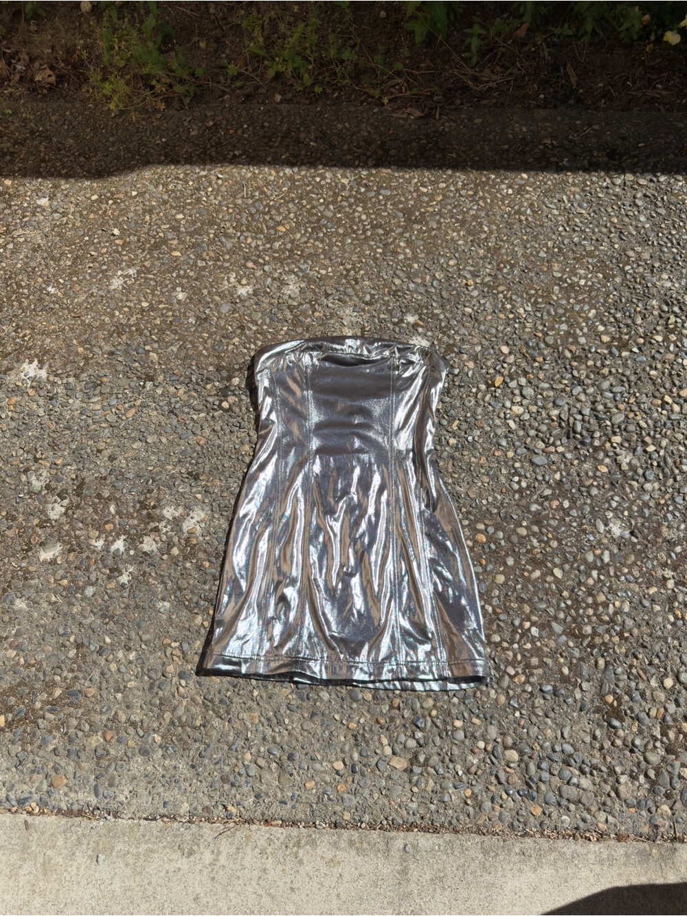 Urban Outfitters Iridescent Gunmetal Mini Dress